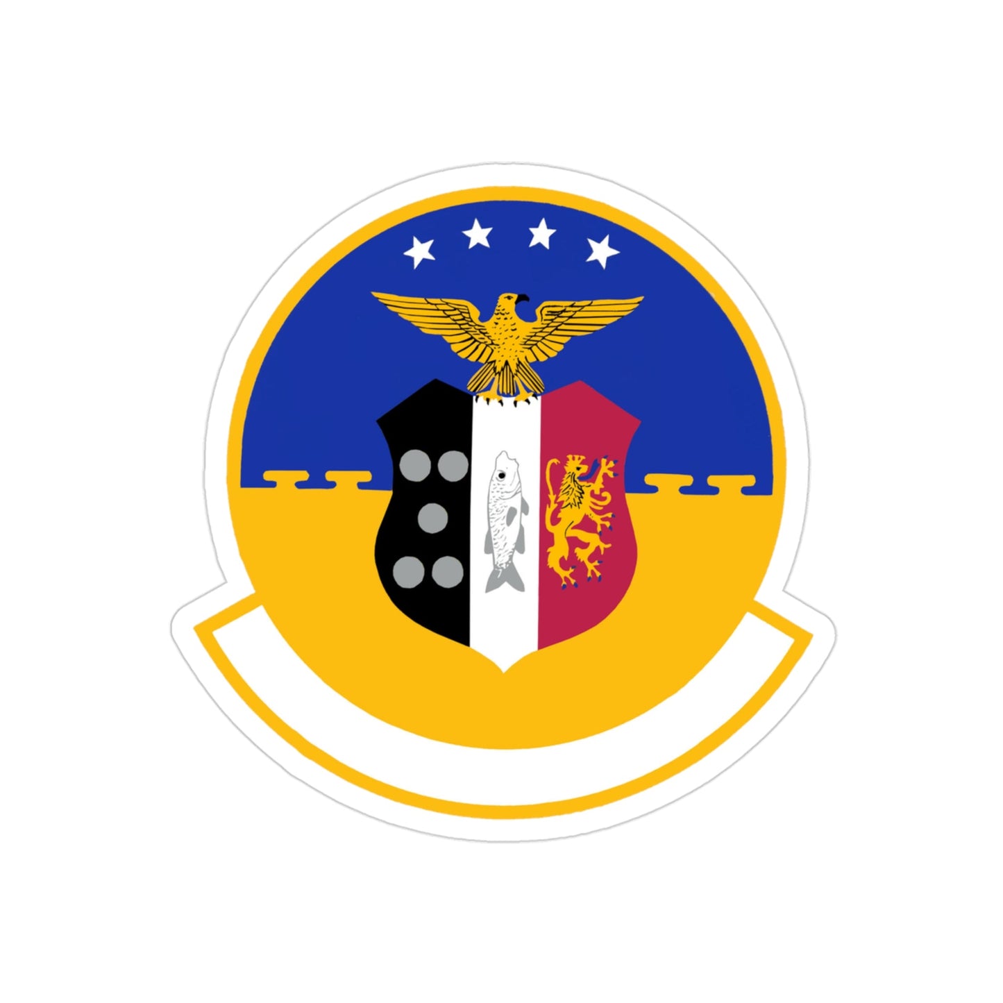 86 Civil Engineer Squadron USAFE (U.S. Air Force) REVERSE PRINT Transparent STICKER-3" × 3"-The Sticker Space