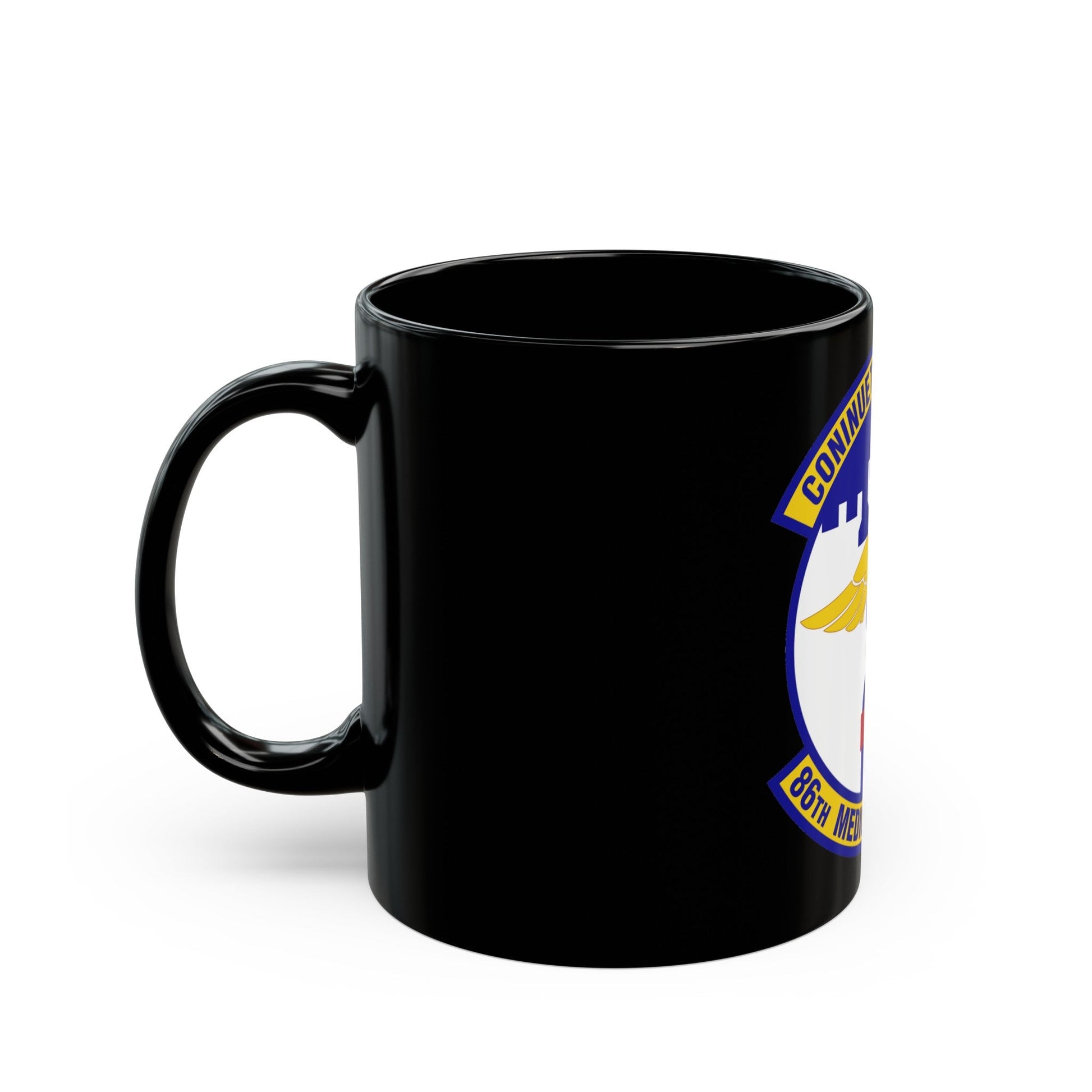 86 Medical Squadron USAFE (U.S. Air Force) Black Coffee Mug-The Sticker Space