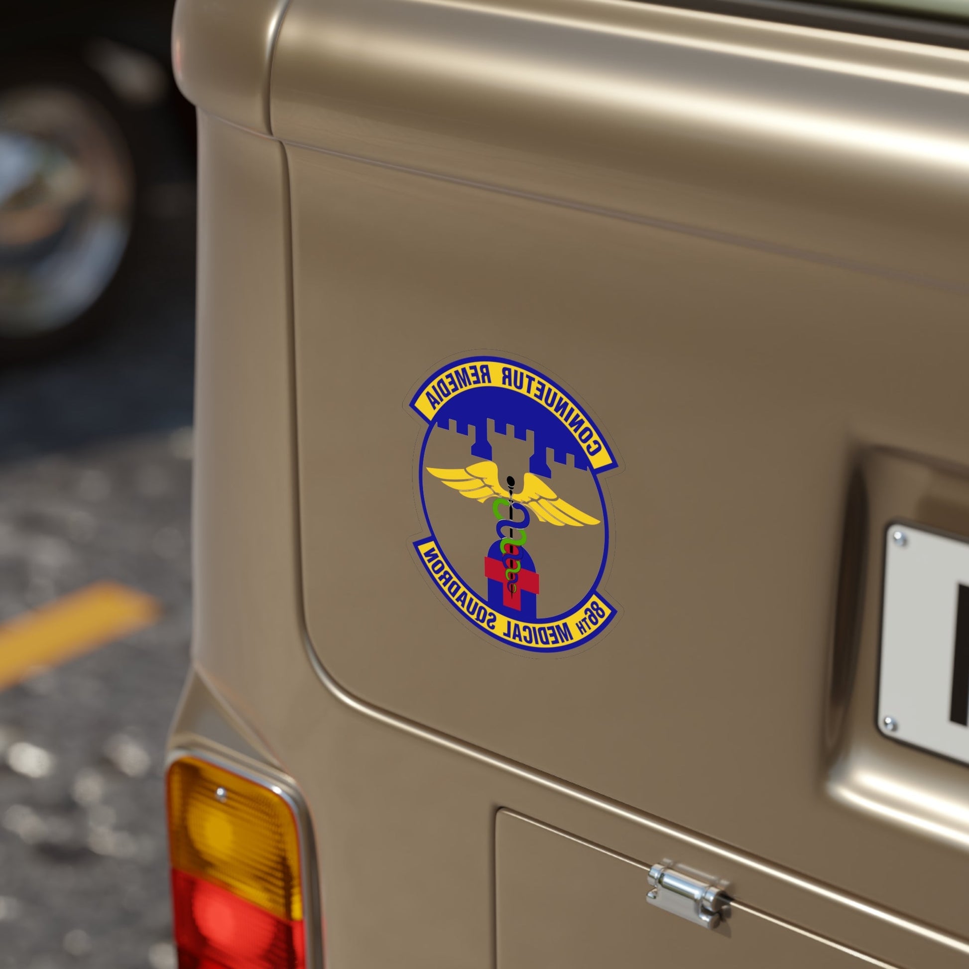 86 Medical Squadron USAFE (U.S. Air Force) REVERSE PRINT Transparent STICKER-The Sticker Space