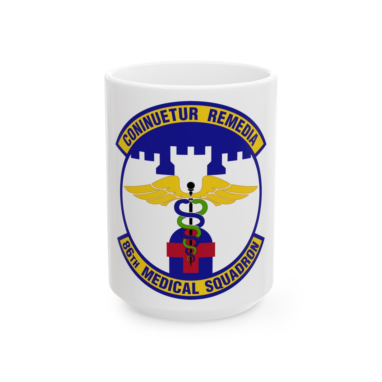 86 Medical Squadron USAFE (U.S. Air Force) White Coffee Mug-15oz-The Sticker Space