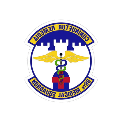 86 Medical Squadron USAFE (U.S. Air Force) REVERSE PRINT Transparent Die-Cut STICKER - The Sticker Space