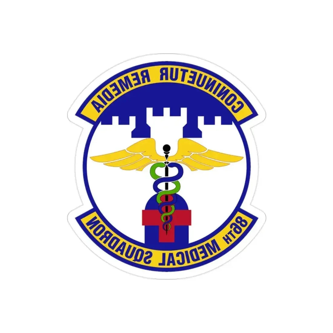 86 Medical Squadron USAFE (U.S. Air Force) REVERSE PRINT Transparent Die-Cut STICKER - The Sticker Space