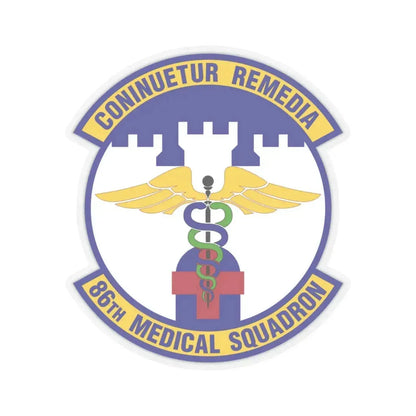 86 Medical Squadron USAFE (U.S. Air Force) STICKER Vinyl Kiss-Cut Decal 4 Inch Transparent - The Sticker Space