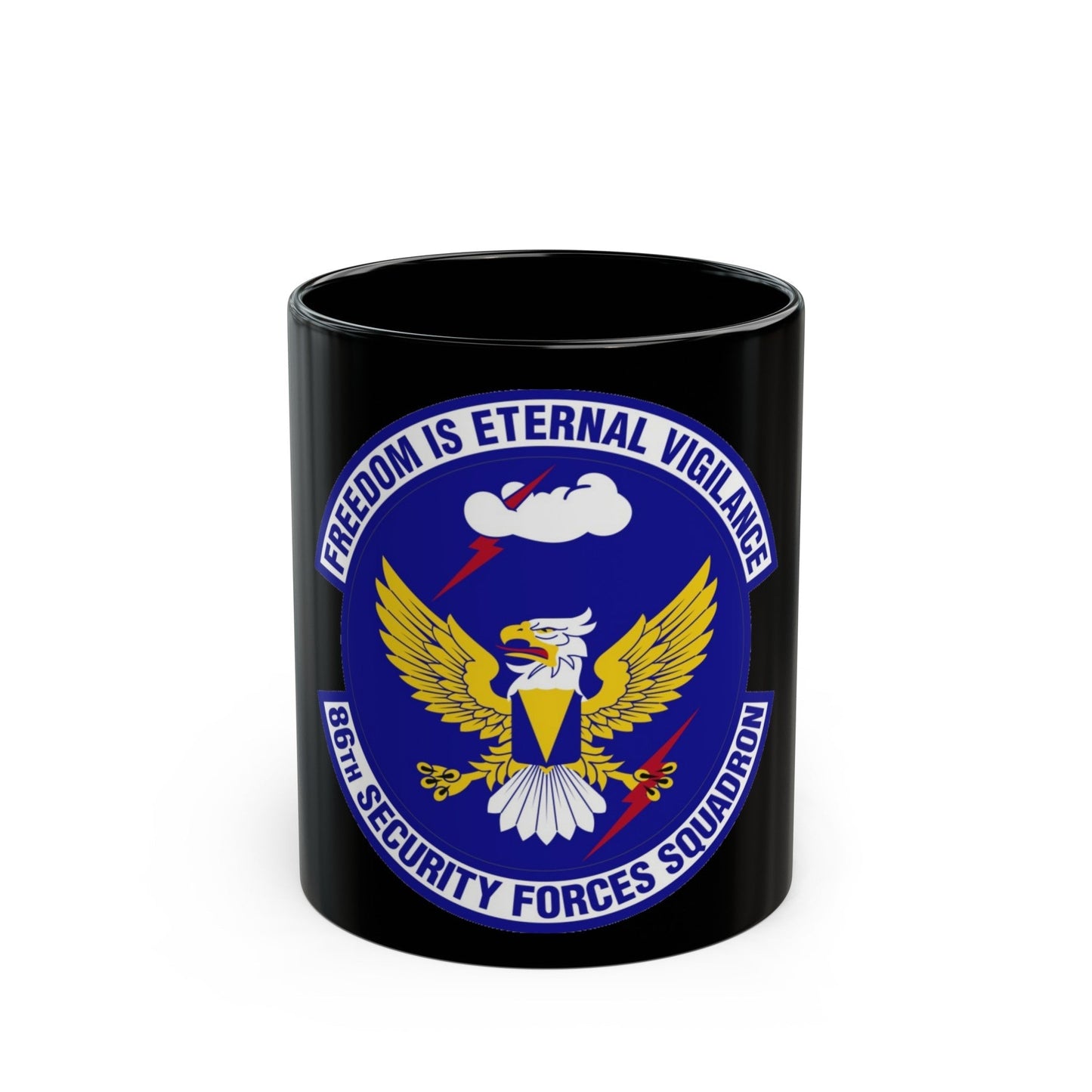 86 Security Forces Squadron USAFE (U.S. Air Force) Black Coffee Mug-11oz-The Sticker Space