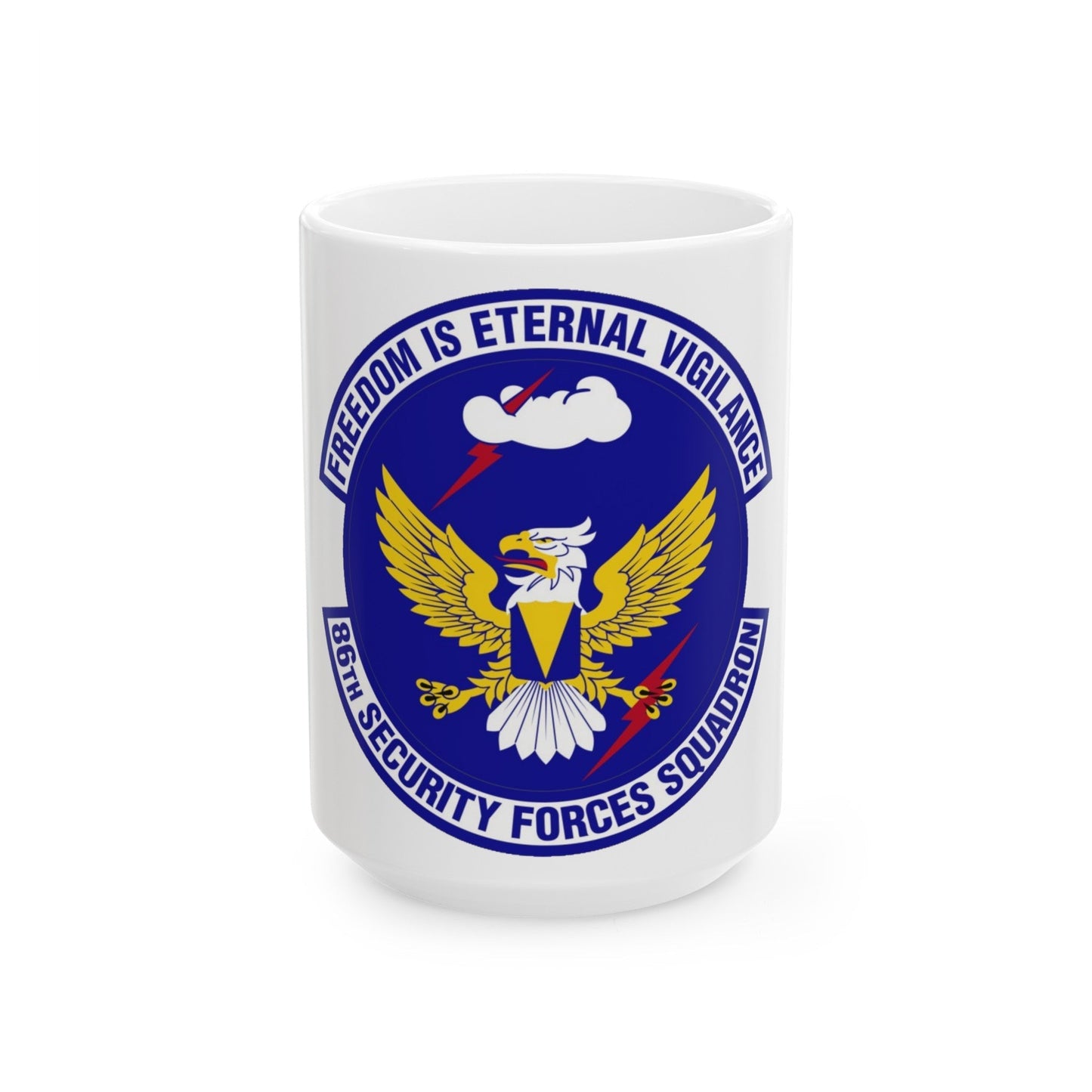 86 Security Forces Squadron USAFE (U.S. Air Force) White Coffee Mug-15oz-The Sticker Space