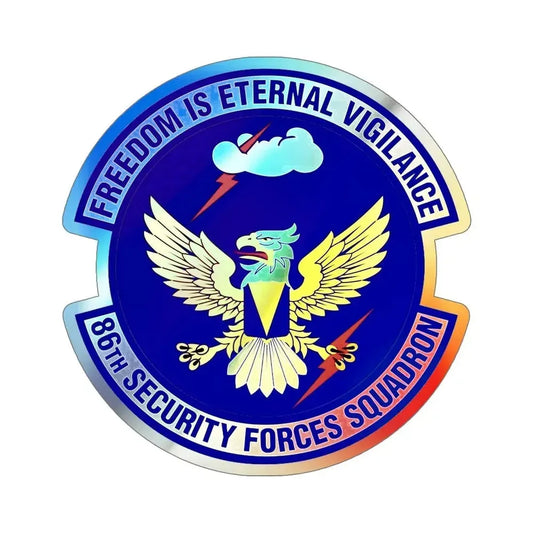86 Security Forces Squadron USAFE (U.S. Air Force) Holographic STICKER Die-Cut Vinyl Decal 6 Inch Holographic - The Sticker Space