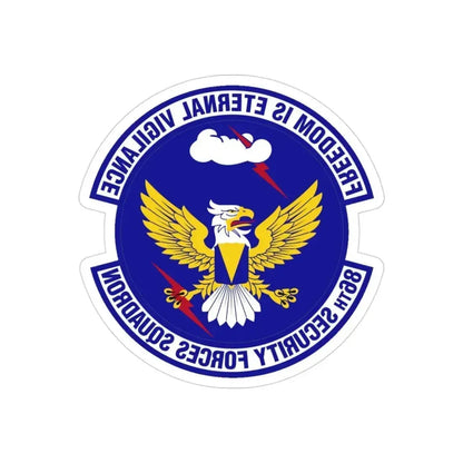 86 Security Forces Squadron USAFE (U.S. Air Force) REVERSE PRINT Transparent Die-Cut STICKER 3 Inch Die-Cut Transparent - The Sticker Space