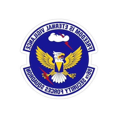 86 Security Forces Squadron USAFE (U.S. Air Force) REVERSE PRINT Transparent Die-Cut STICKER 6 Inch Die-Cut Transparent - The Sticker Space