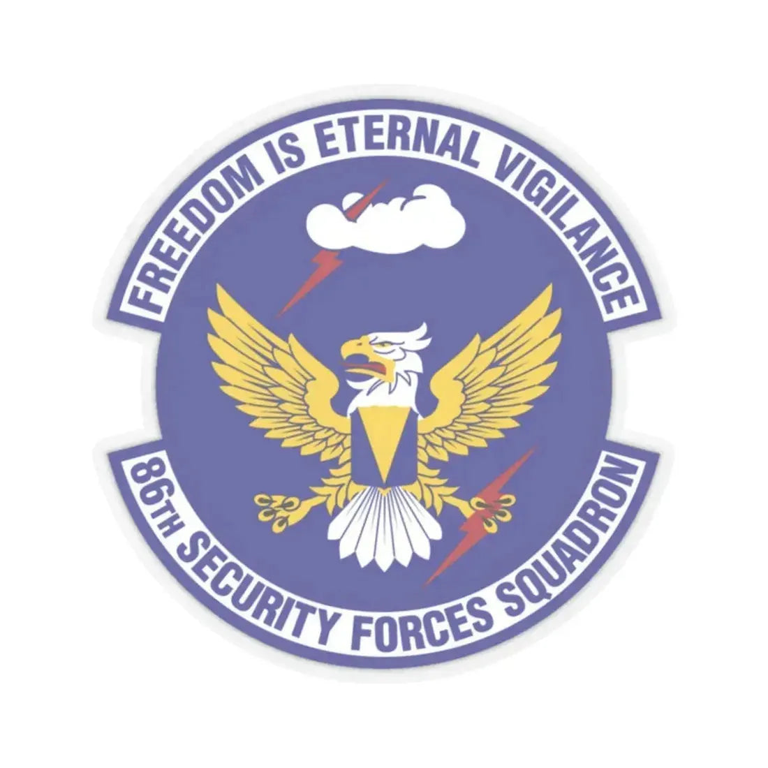 86 Security Forces Squadron USAFE (U.S. Air Force) STICKER Vinyl Kiss-Cut Decal 2 Inch Transparent - The Sticker Space