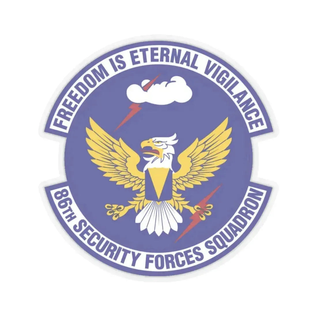 86 Security Forces Squadron USAFE (U.S. Air Force) STICKER Vinyl Kiss-Cut Decal 4 Inch Transparent - The Sticker Space