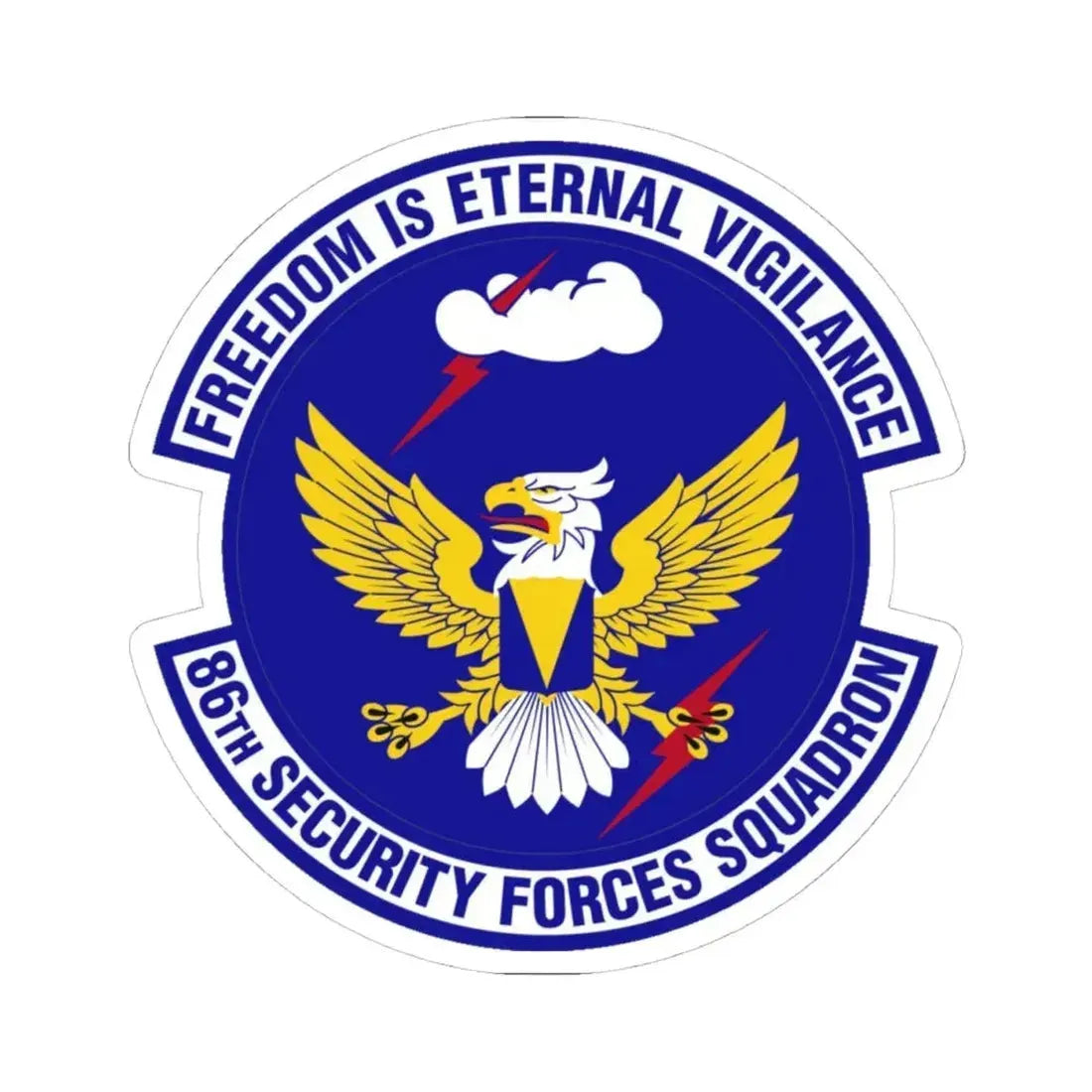 86 Security Forces Squadron USAFE (U.S. Air Force) STICKER Vinyl Kiss-Cut Decal 4 Inch White - The Sticker Space