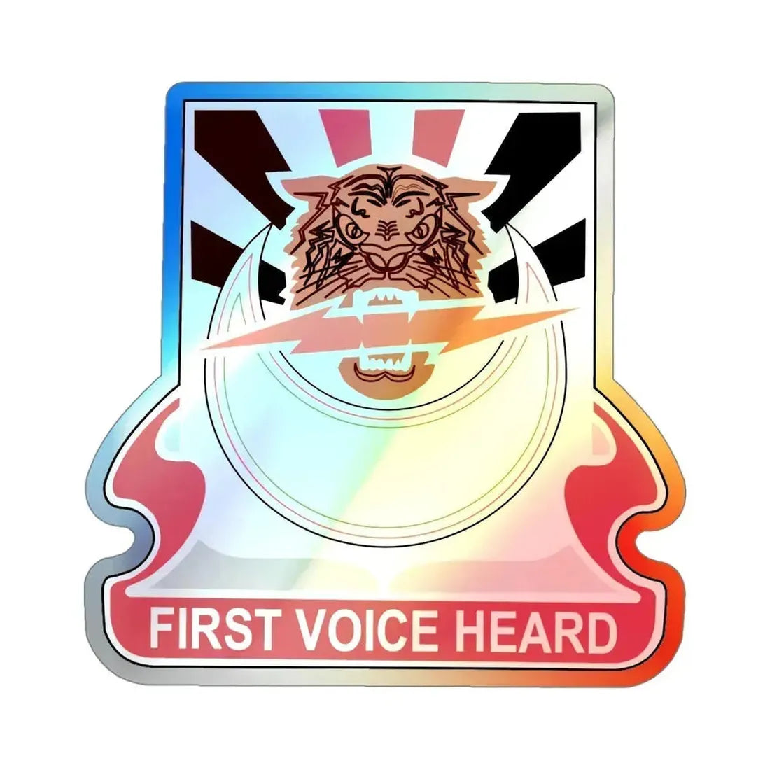 86 Signal Battalion (U.S. Army) Holographic STICKER Die-Cut Vinyl Decal 4 Inch Holographic - The Sticker Space