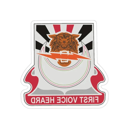 86 Signal Battalion (U.S. Army) REVERSE PRINT Transparent Die-Cut STICKER 6 Inch Die-Cut Transparent - The Sticker Space