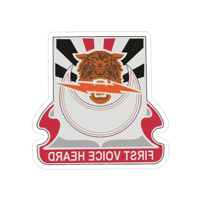 86 Signal Battalion (U.S. Army) REVERSE PRINT Transparent Die-Cut STICKER - The Sticker Space