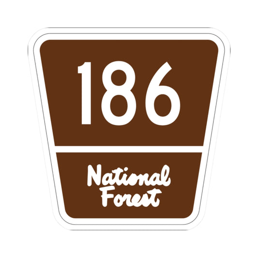 Forest Route 186 (Puerto Rico) (Road Sign) STICKER Vinyl Kiss-Cut Decal