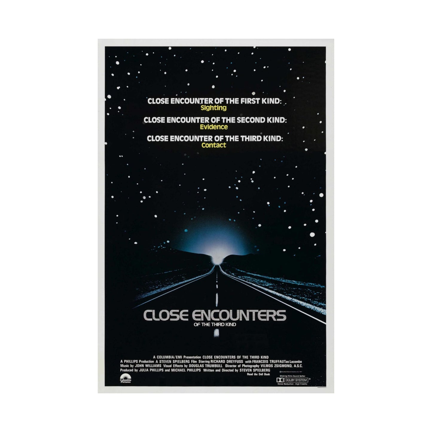 CLOSE ENCOUNTERS OF THE THIRD KIND (teaser) 1977 - Paper Movie Poster-The Sticker Space