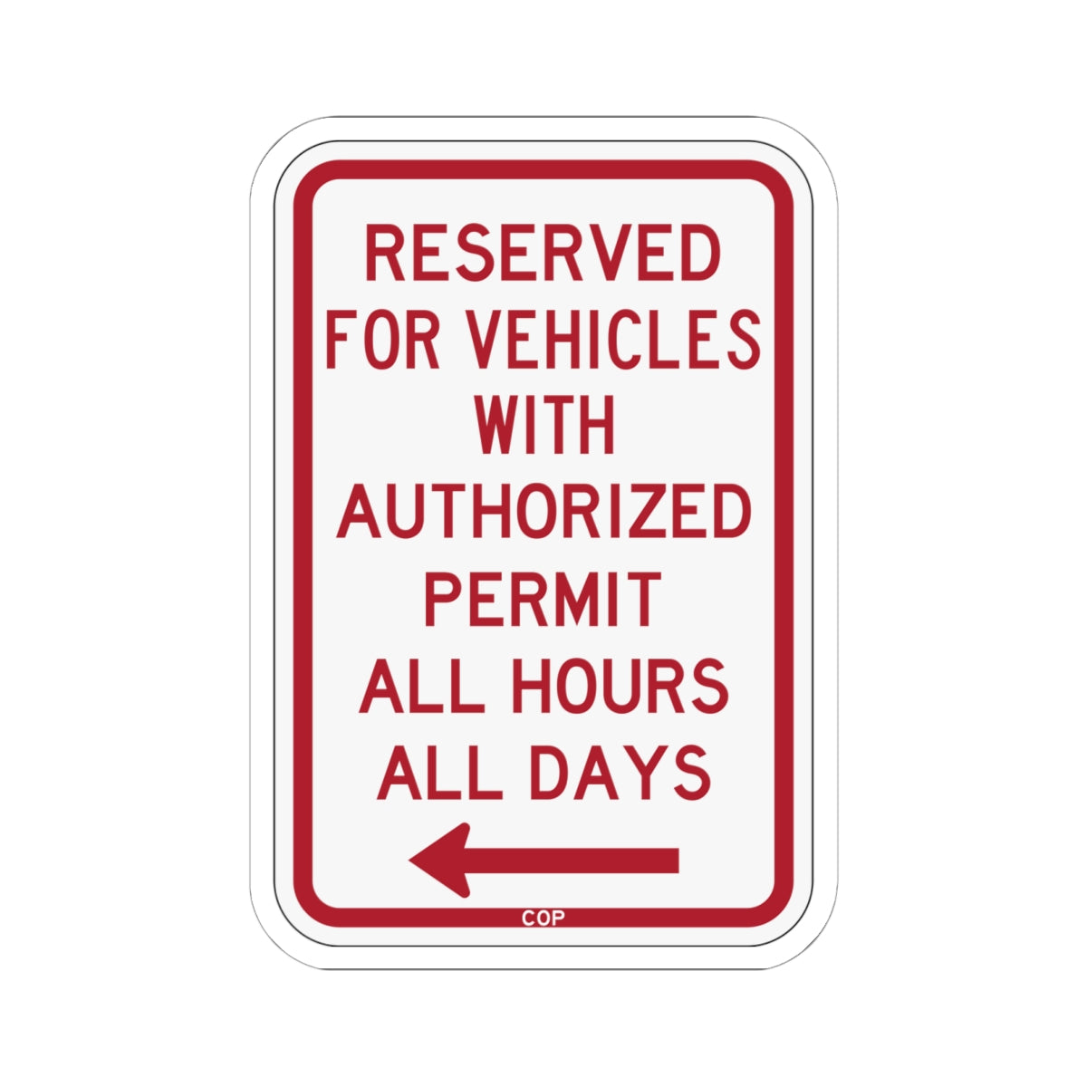 PBOT Road sign P4457L (Oregon) (Road Sign) STICKER Vinyl Kiss-Cut Decal
