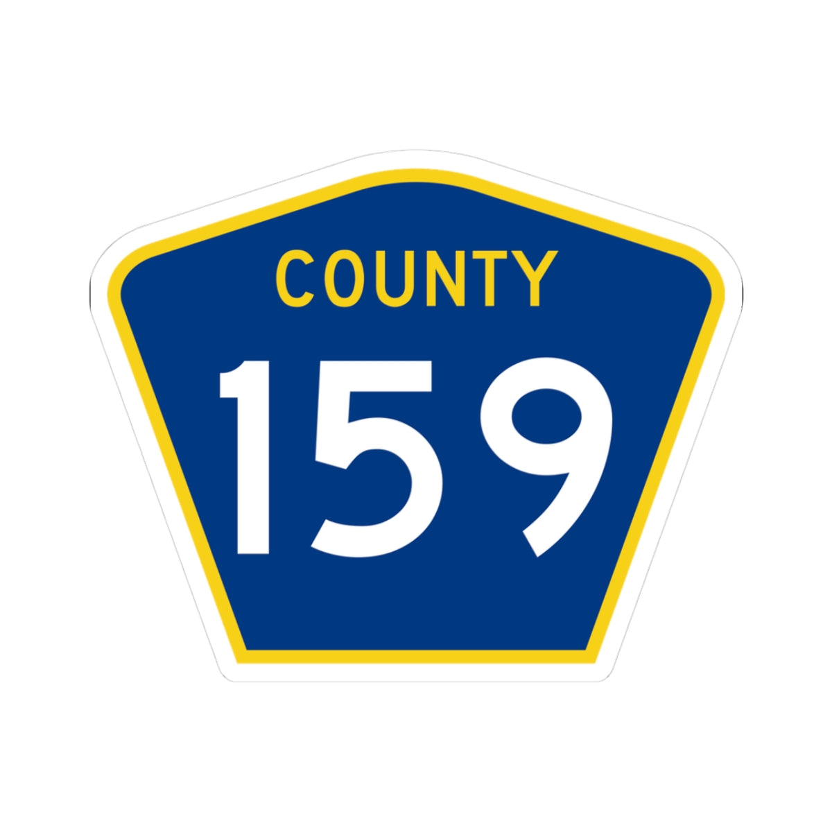 County 159 MN (Minnesota) (Road Sign) STICKER Vinyl Kiss-Cut Decal