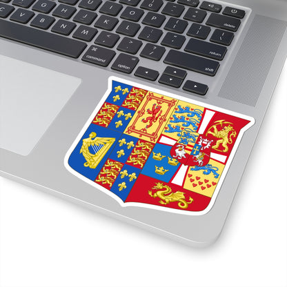 Arms of Anne of Denmark (Denmark) (Coat of Arms) STICKER Vinyl Kiss-Cut Decal