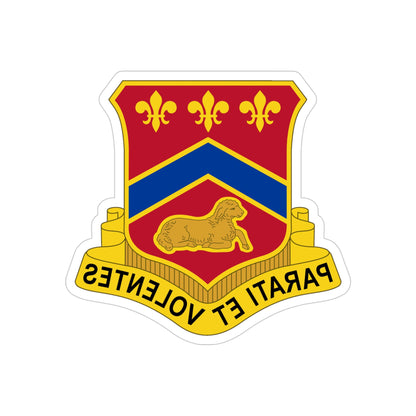 123 Engineer Battalion (U.S. Army) REVERSE PRINT Transparent STICKER