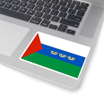 Flag of Tyumen Oblast 1995-2008 (Russia) STICKER Vinyl Kiss-Cut Decal