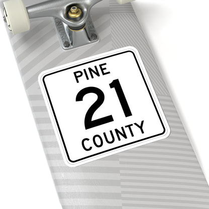 Pine County Route 21 MN (Minnesota) (Road Sign) STICKER Vinyl Kiss-Cut Decal