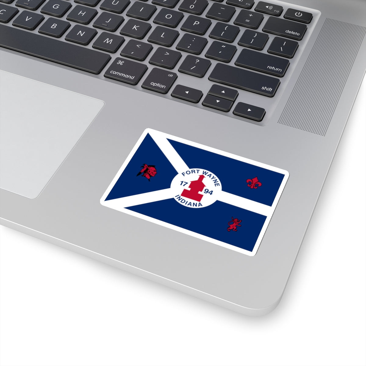 Flag of Fort Wayne, Indiana - STICKER Vinyl Kiss-Cut Decal