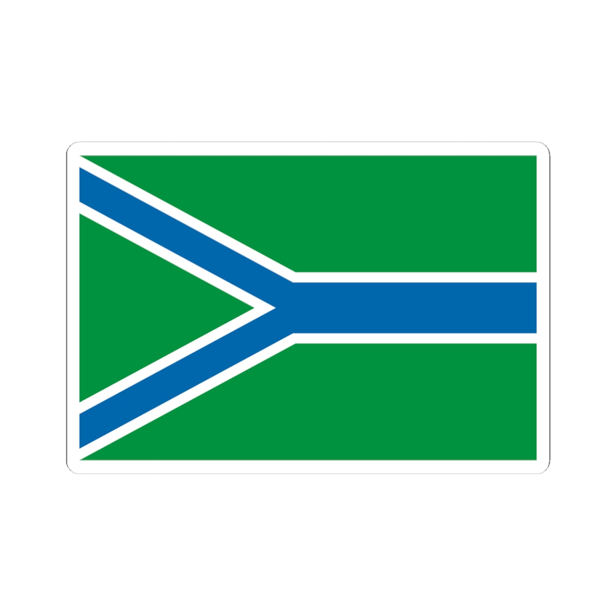Flag of Ust-Tarksky rayon Novosibirsk oblast (Russia) STICKER Vinyl Kiss-Cut Decal