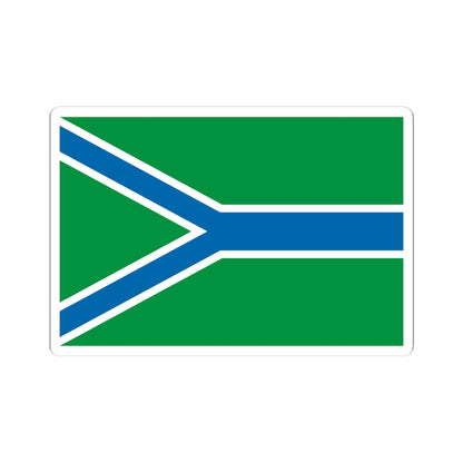 Flag of Ust-Tarksky rayon Novosibirsk oblast (Russia) STICKER Vinyl Kiss-Cut Decal