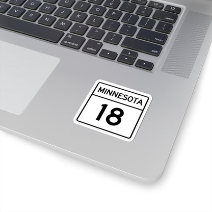 MN-18 1948 (Minnesota) (Road Sign) STICKER Vinyl Kiss-Cut Decal