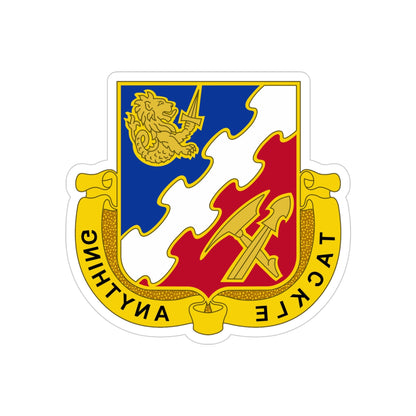 863 Engineer Battalion (U.S. Army) REVERSE PRINT Transparent STICKER-4" × 4"-The Sticker Space