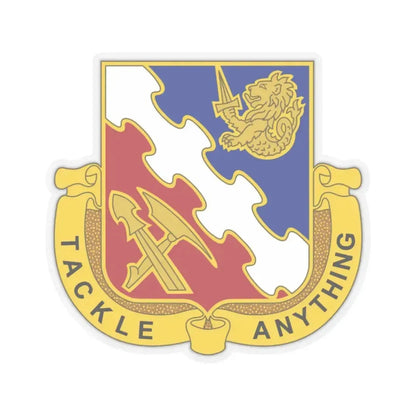 863 Engineer Battalion (U.S. Army) STICKER Vinyl Kiss-Cut Decal 2 Inch Transparent - The Sticker Space