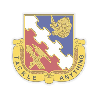 863 Engineer Battalion (U.S. Army) STICKER Vinyl Kiss-Cut Decal 4 Inch Transparent - The Sticker Space