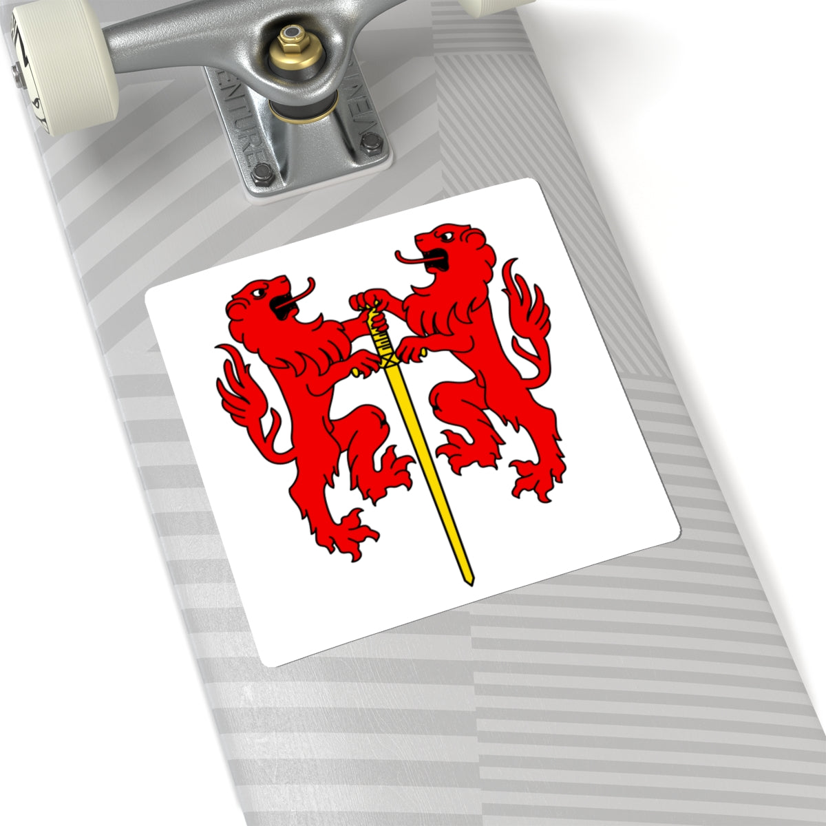 CHE Conthey District Flag (Switzerland) STICKER Vinyl Kiss-Cut Decal