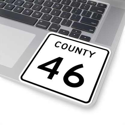 County 46 square (Minnesota) (Road Sign) STICKER Vinyl Kiss-Cut Decal