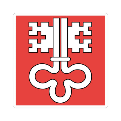 Flag of Canton of Nidwalden (Switzerland) STICKER Vinyl Kiss-Cut Decal