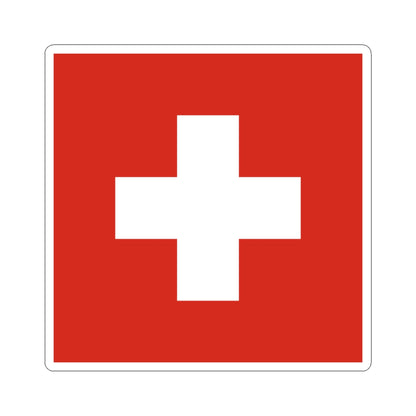 Flag of Switzerland 3-5 (Switzerland) STICKER Vinyl Kiss-Cut Decal