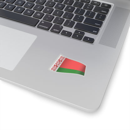 Belarus Flag - iconic waving (Belarus) STICKER Vinyl Kiss-Cut Decal