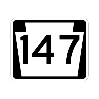 PA-147 (Pennsylvania) (Road Sign) STICKER Vinyl Kiss-Cut Decal