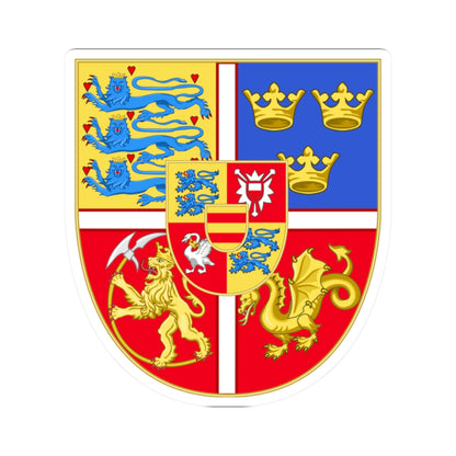 Armoiries de la princesse Dorothée de Danemark 1520-1560 (Denmark) (Coat of Arms) STICKER Vinyl Kiss-Cut Decal