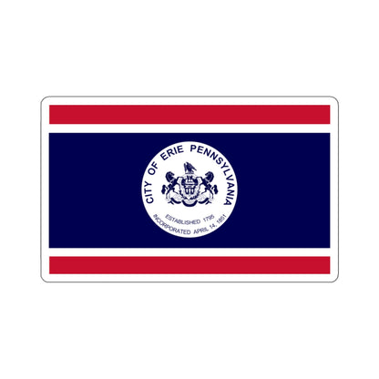 Flag of Erie, Pennsylvania - STICKER Vinyl Kiss-Cut Decal