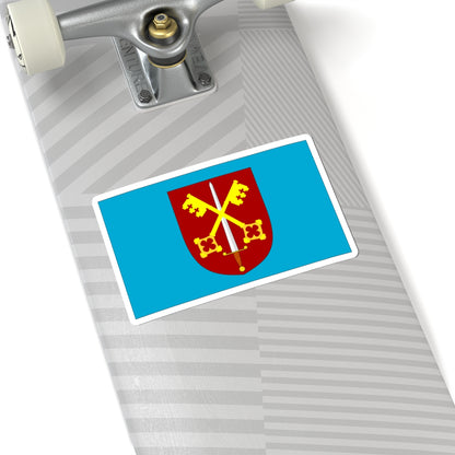 Flag of Exeter Cathedral (England) STICKER Vinyl Kiss-Cut Decal