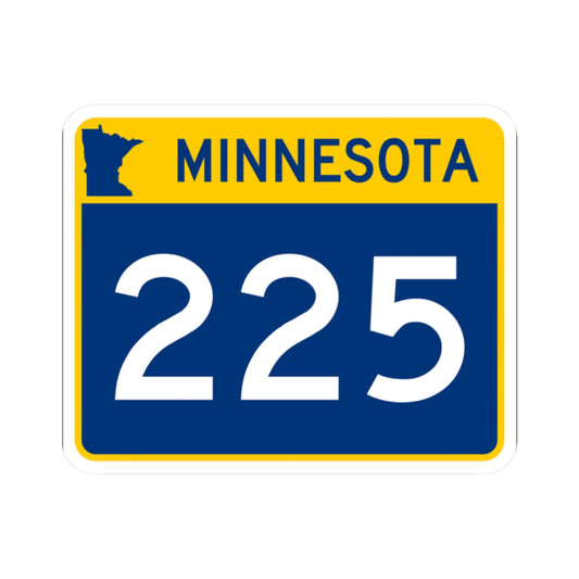 MN-225 wide (Minnesota) (Road Sign) STICKER Vinyl Kiss-Cut Decal
