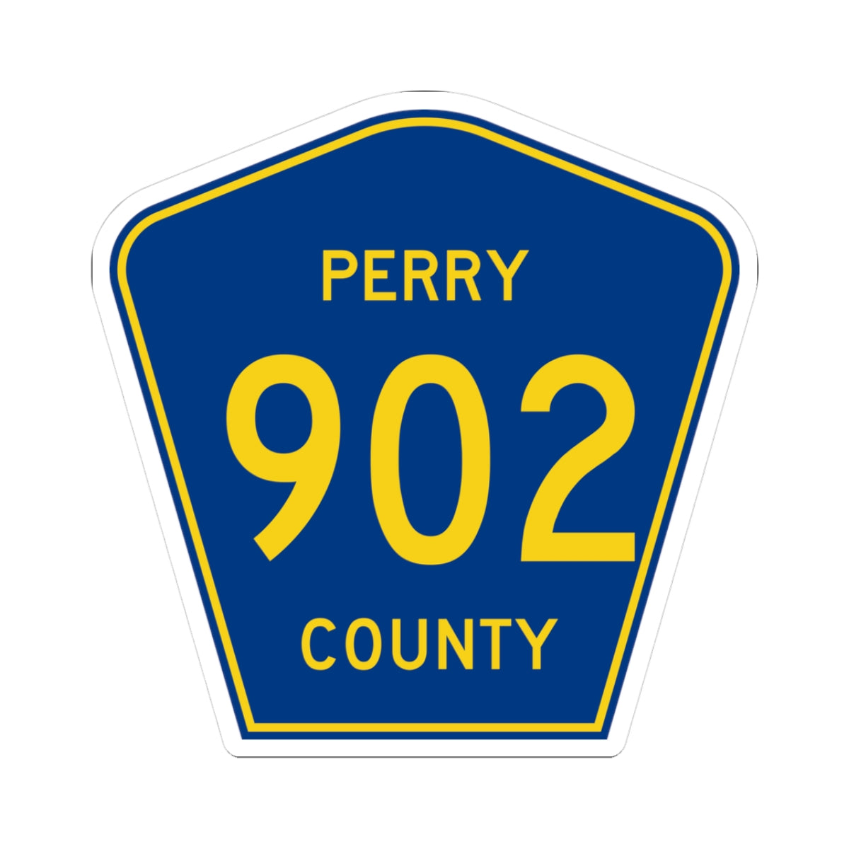Perry County 902 (Missouri) (Road Sign) STICKER Vinyl Kiss-Cut Decal