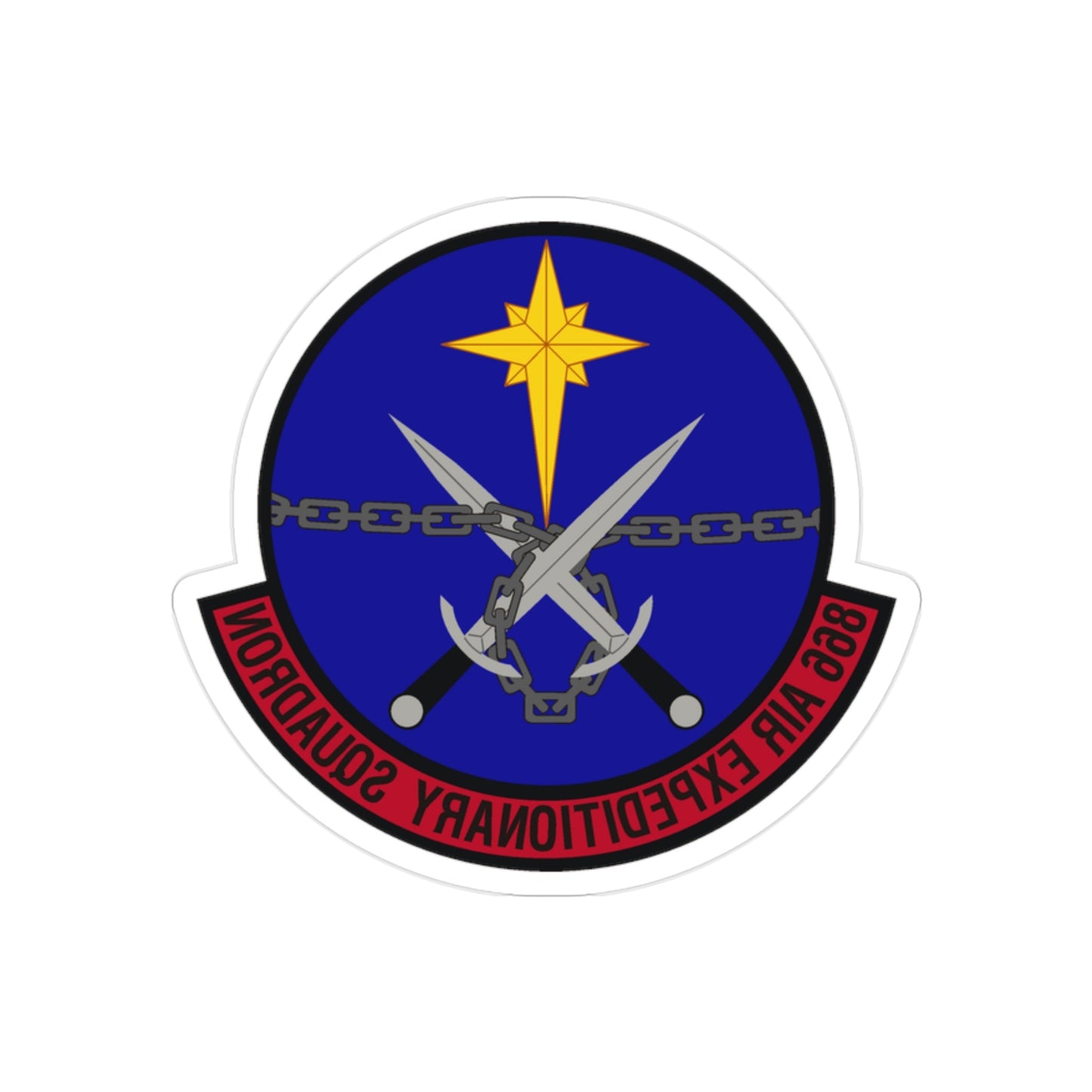 866th Air Expeditionary Squadron (U.S. Air Force) REVERSE PRINT Transparent STICKER-2" × 2"-The Sticker Space