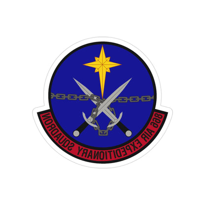 866th Air Expeditionary Squadron (U.S. Air Force) REVERSE PRINT Transparent STICKER-3" × 3"-The Sticker Space