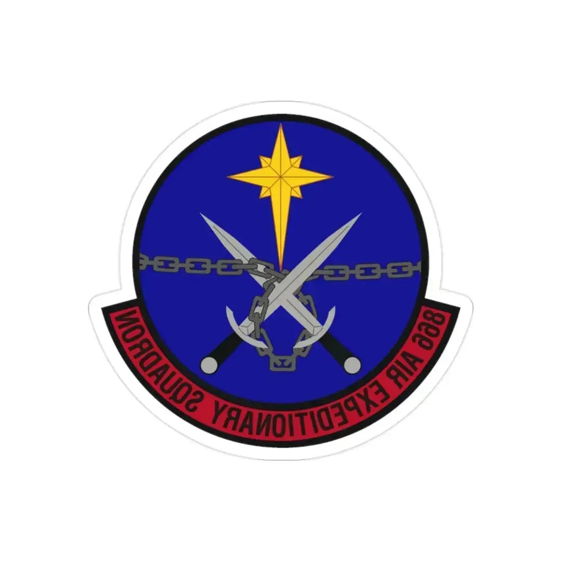 866th Air Expeditionary Squadron (U.S. Air Force) REVERSE PRINT Transparent Die-Cut STICKER 2 Inch Die-Cut Transparent - The Sticker Space