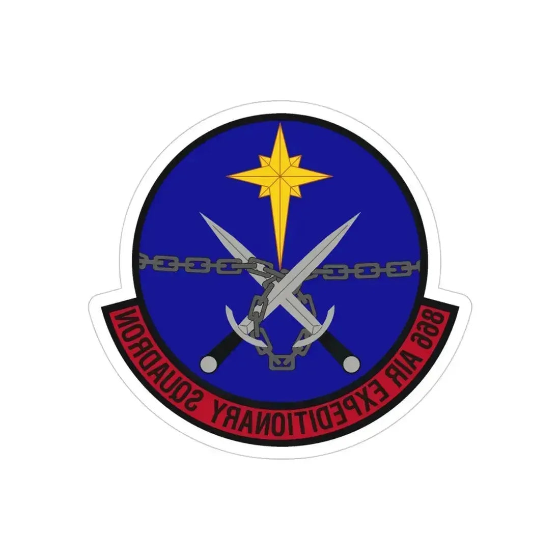 866th Air Expeditionary Squadron (U.S. Air Force) REVERSE PRINT Transparent Die-Cut STICKER 4 Inch Die-Cut Transparent - The Sticker Space