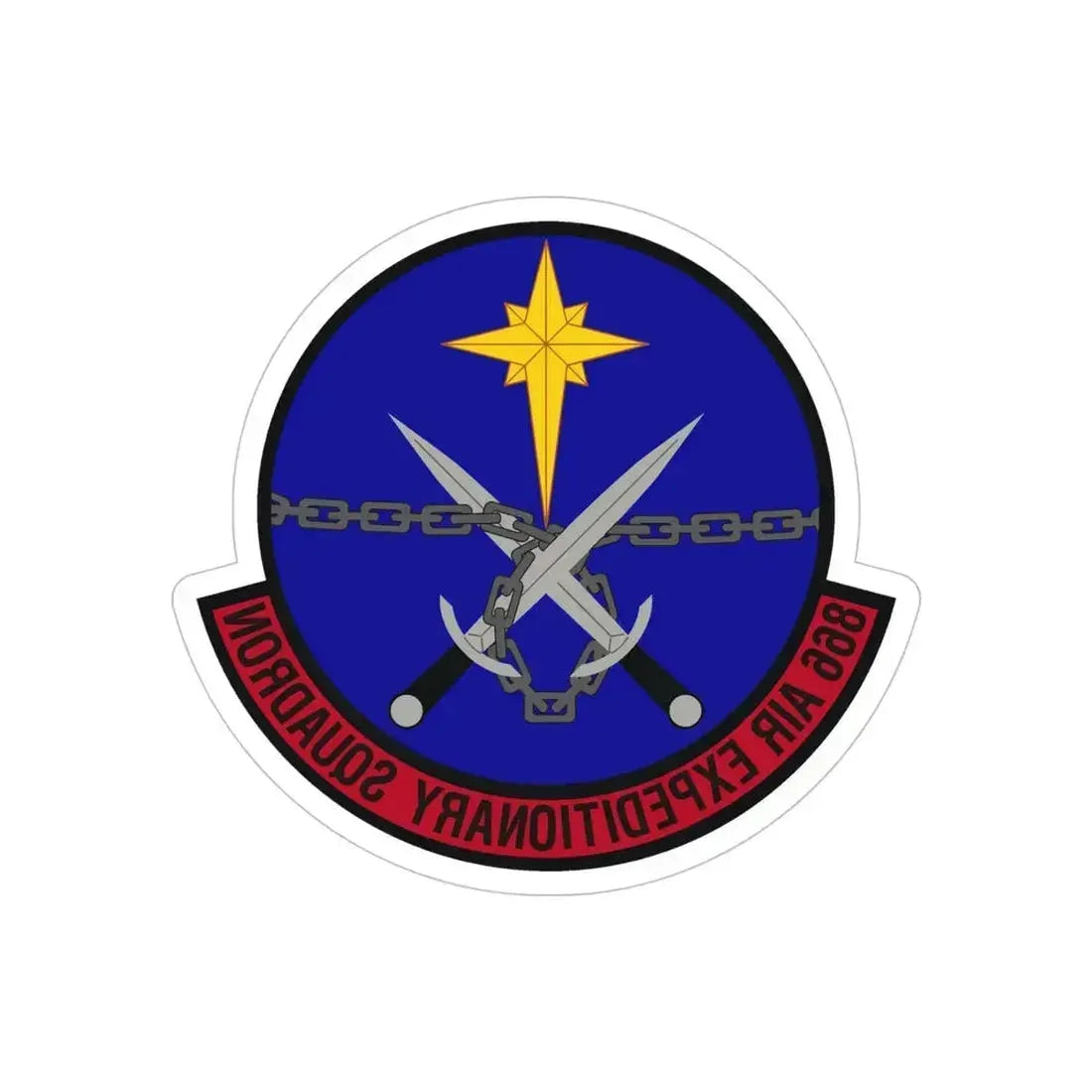 866th Air Expeditionary Squadron (U.S. Air Force) REVERSE PRINT Transparent Die-Cut STICKER 5 Inch Die-Cut Transparent - The Sticker Space
