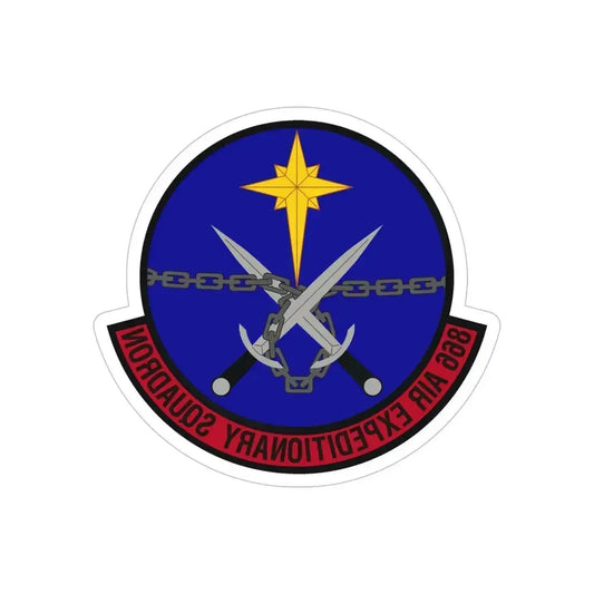 866th Air Expeditionary Squadron (U.S. Air Force) REVERSE PRINT Transparent Die-Cut STICKER 6 Inch Die-Cut Transparent - The Sticker Space